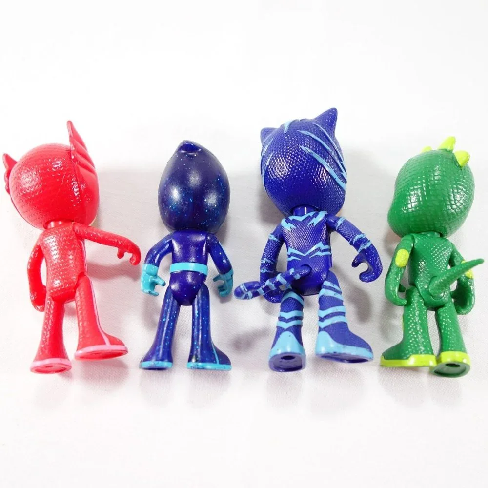 Just Play PJ Masks Cat Boy‎ Owlette Gekko Night Ninja Lot of 4 Action Figures